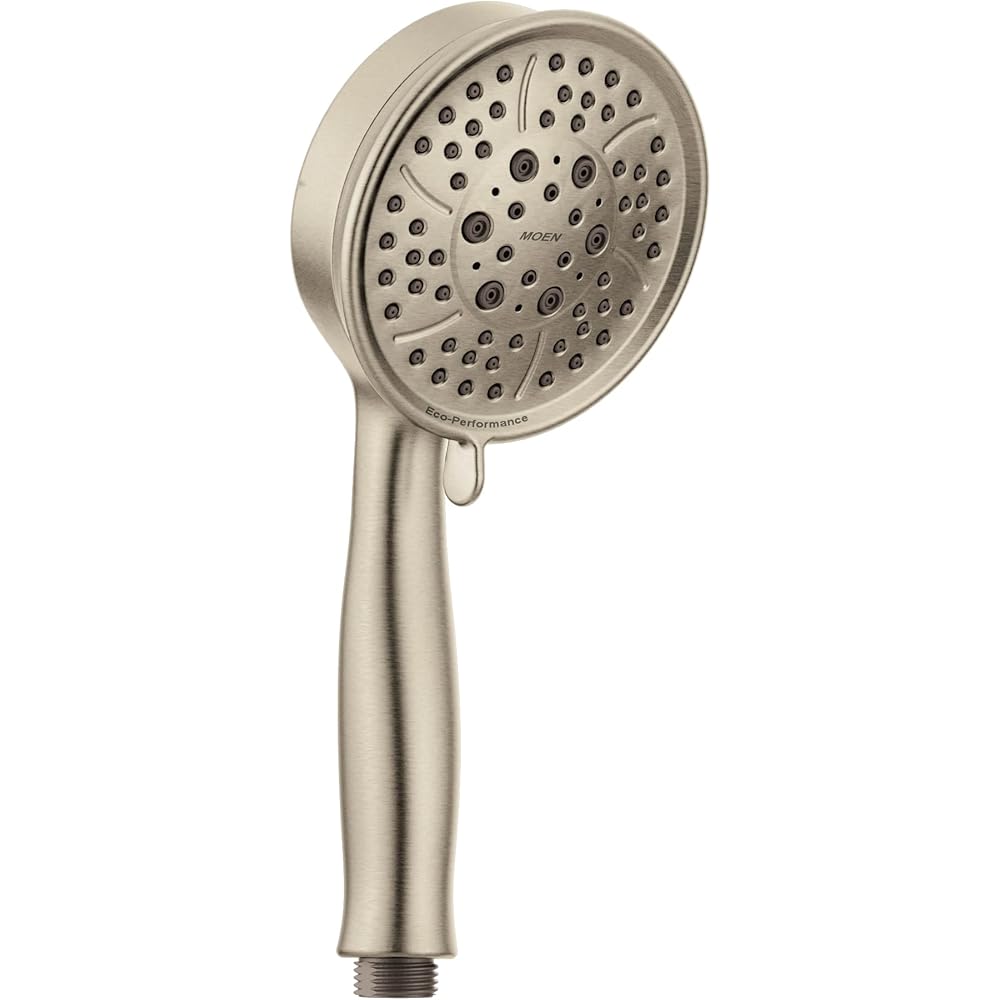 Moen Brushed Nickel Replacement 4-Function Eco-Performance Handheld Showerhead, 164927BN -