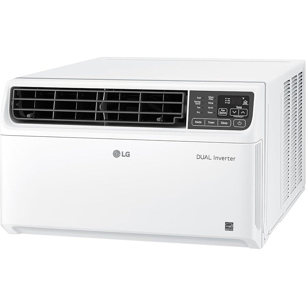 LG 6,000 BTU Dual Inverter Smart Window Air Conditioner, 115V, Cools 250 Sq. Ft., Ultra Quiet Operation, Up to 35% More Energy Savings, ENERGY STAR®, works with LG ThinQ, Amazon Alexa and Hey Google : Home & Kitchen