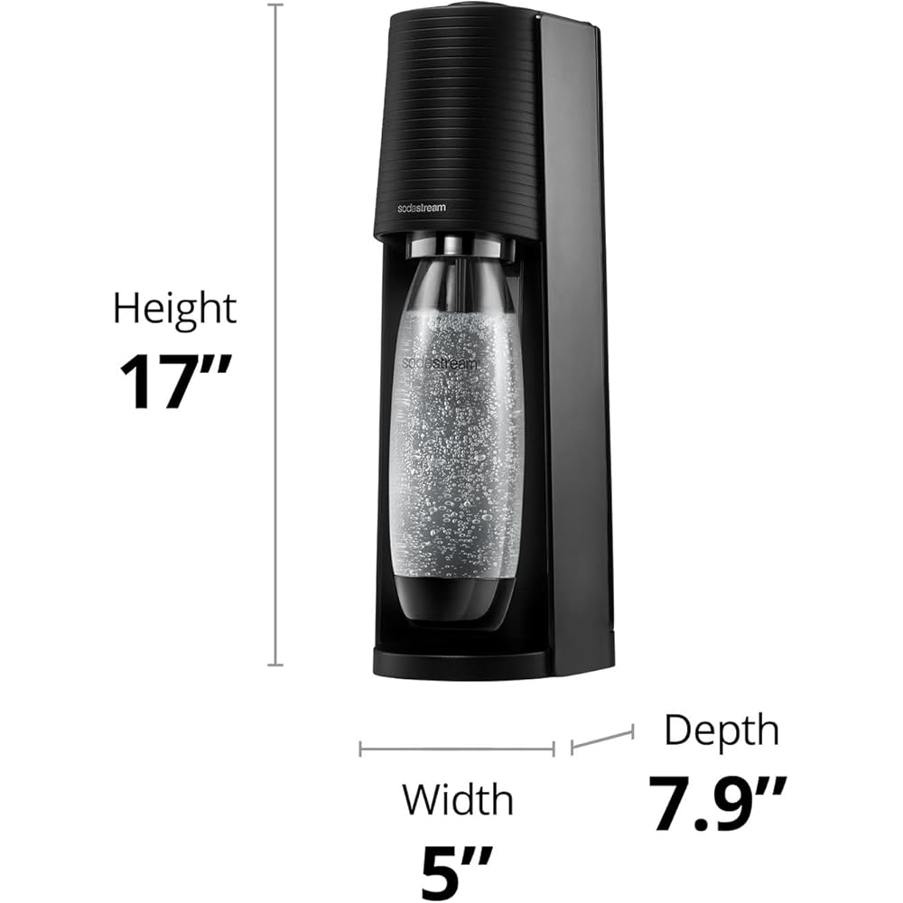 SodaStream Terra Sparkling Water Maker Bundle (Black), with CO2, DWS Bottles, and Bubly Drops Flavors: Home & Kitchen