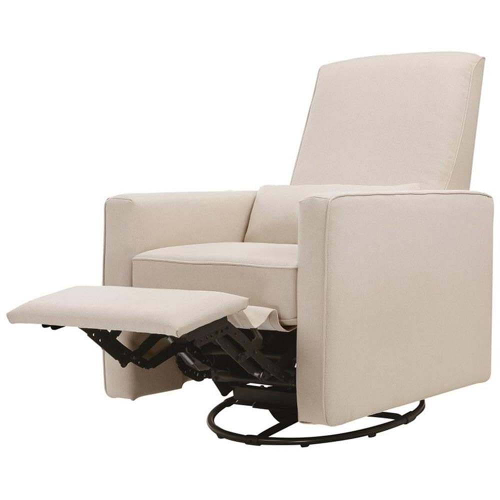 DaVinci Piper 360° Swivel Rocker Recliner Chair - Glider Rocking Chair for Nursery and Living Room- GREENGUARD Gold, FSC & Certi-PUR US Certified - Ultra Comfy Glider Recliner Nursery Chair - Cream : Home & Kitchen