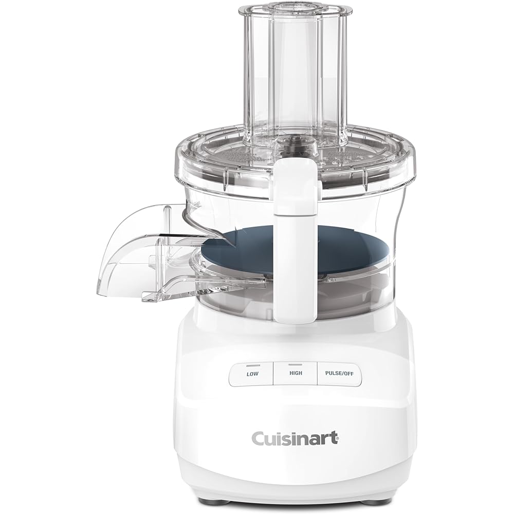 Cuisinart 9-Cup Continuous Feed Food Processor with Fine and Medium Reversible Shredding and Slicing Disc, Universal Blade, Continuous-Feed Attachment, and In-Bowl Storage (White): Home & Kitchen