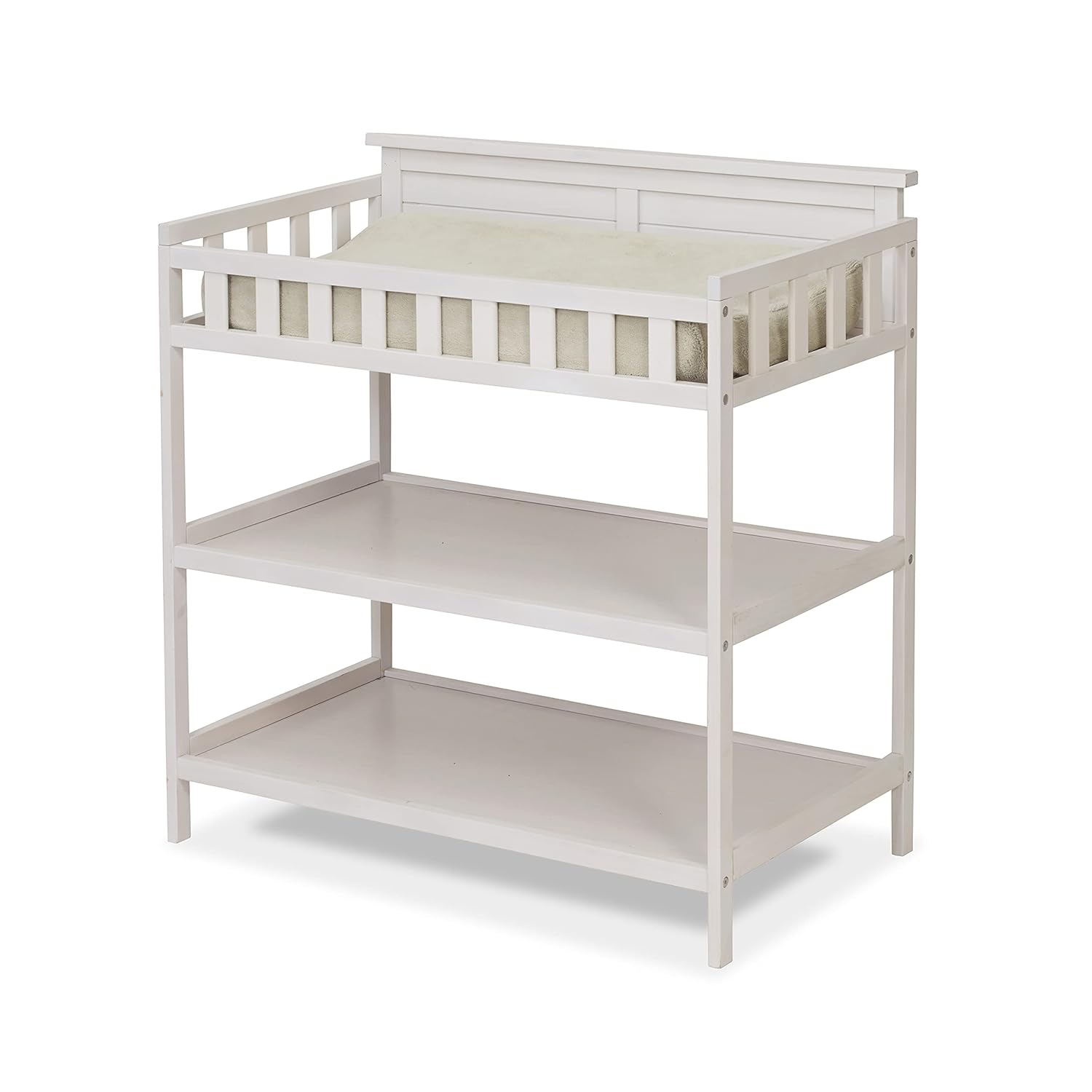 : Sorelle Furniture Farmhouse 3-Piece Nursery Set with 4-in-1 Convertible Crib, 4-Drawer Dresser, and Changing Table with Shelves, Baby Furniture Made of Wood, Non-Toxic Finish-Weathered White : Baby