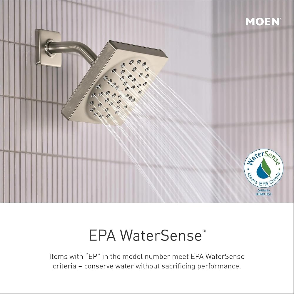 Moen Brushed Nickel High Single Function Pressure Handheld Showerhead with 69-Inch-Long Hose and 24-Inch Slide Bar, 3668EPBN - Shower Arms And Slide Bars -