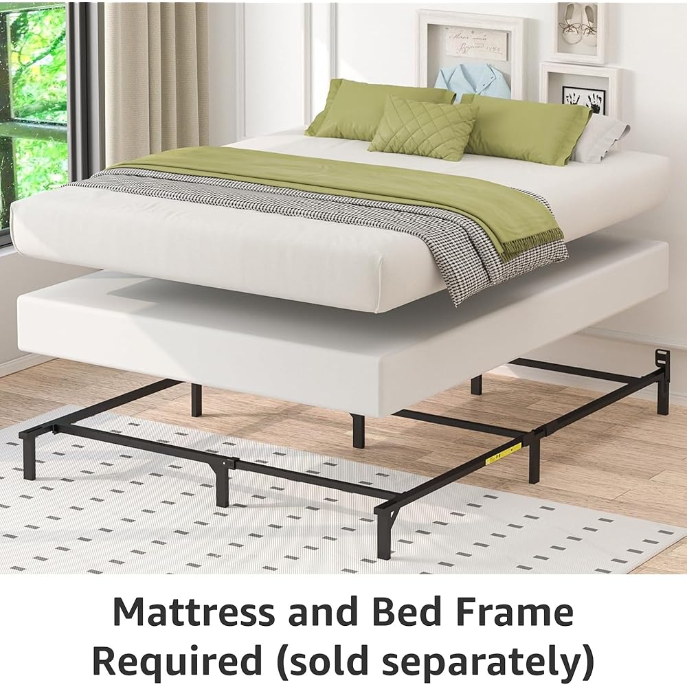 Amazon Basics Smart Box Spring Bed Base, 5-Inch Height Mattress Foundation, Tool-Free Easy Assembly, Queen, 79