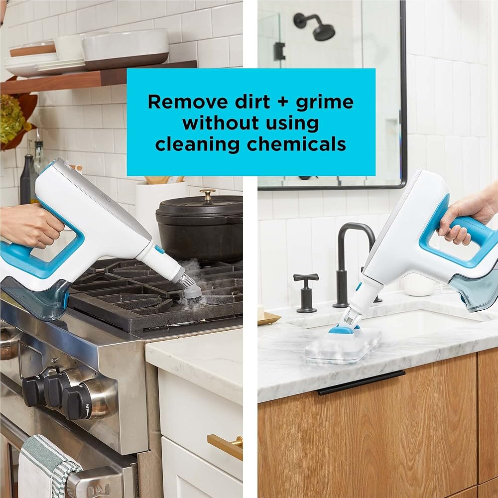 - BLACK+DECKER Steamer, 7 Attachments for Multipurpose Cleaning, Includes Storage Wall Mount (BHSM15FX10)