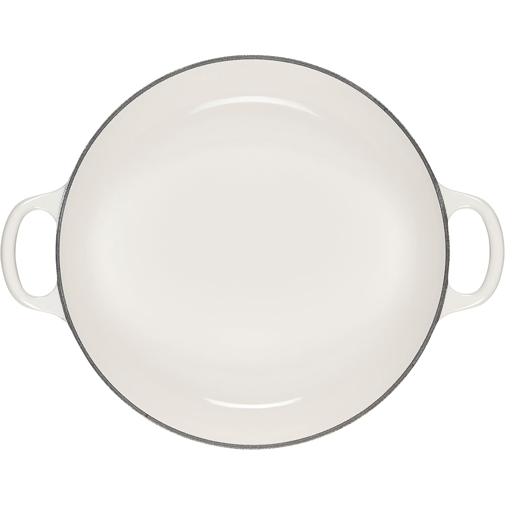 Le Creuset Signature Enameled Cast Iron Petal Braiser, 2.25qt., White w/Gold Knob