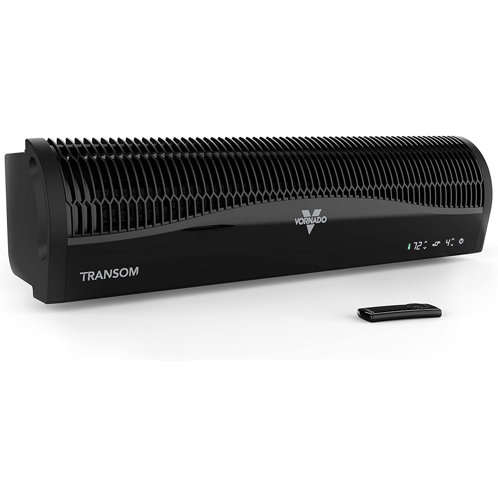 Vornado TRANSOM Window Fan with 4 Speeds, Remote Control, Reversible Exhaust Mode, Weather Resistant Case, Black, Whole Room : Home & Kitchen