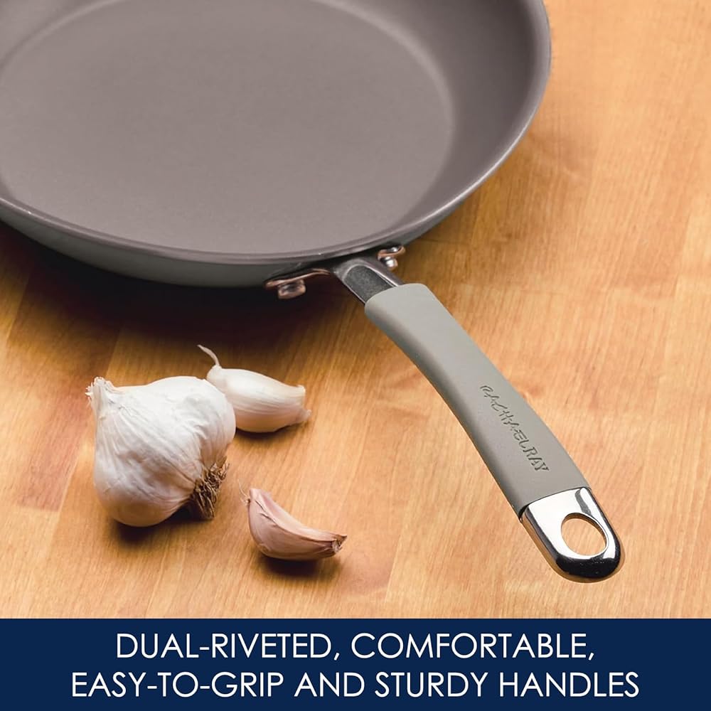 Rachael Ray - 16802 Rachael Ray Cucina Nonstick Cookware Pots and Pans Set, 12 Piece, Sea Salt Gray: Home & Kitchen