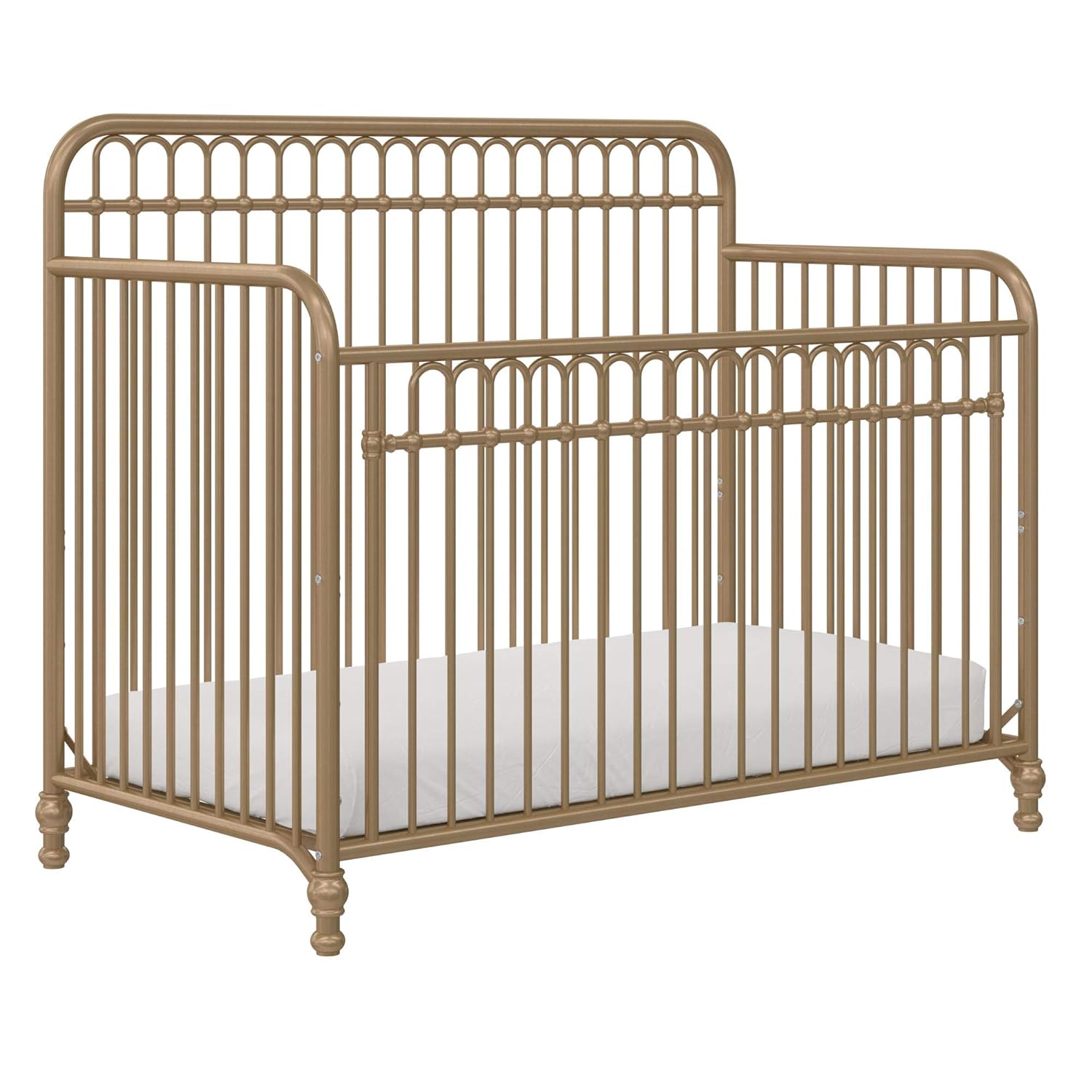 : Little Seeds Ivy 3-in-1 Convertible Metal Crib, Gold : Baby