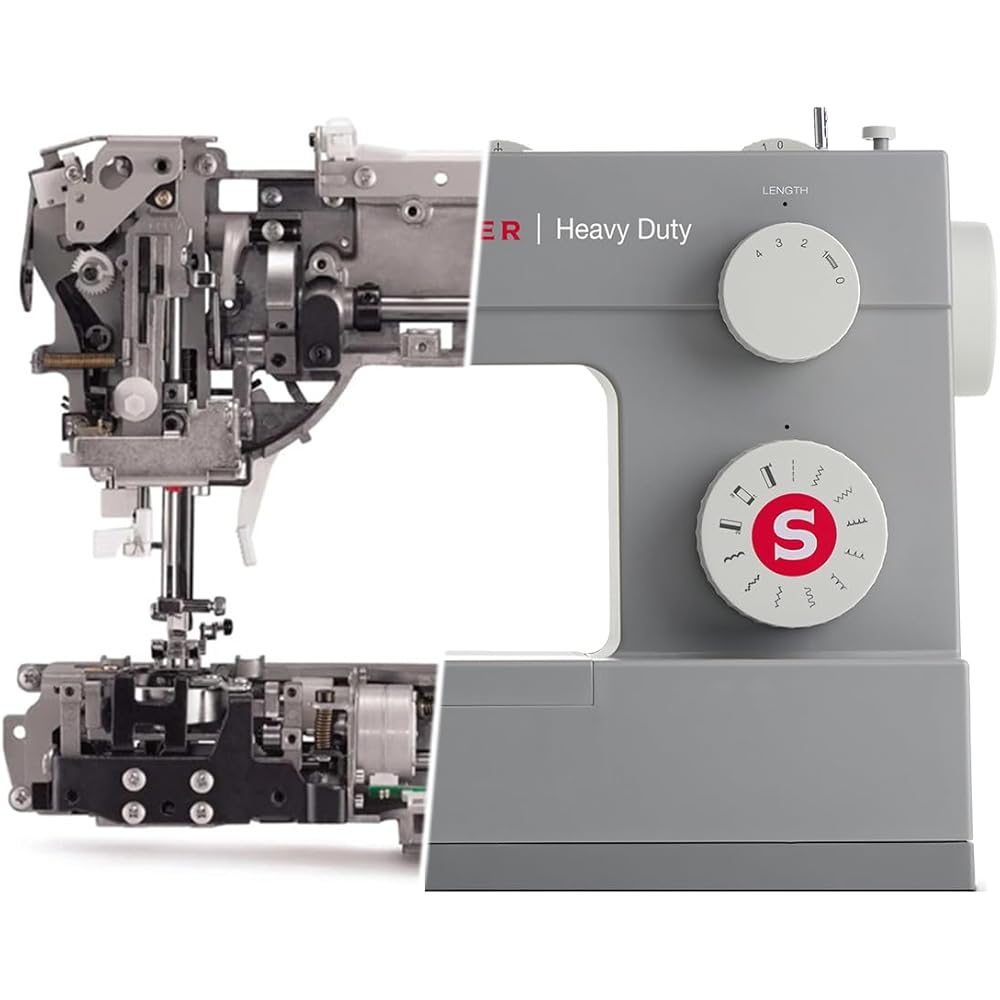 SINGER Heavy Duty 4423 High Speed Sewing Machine with Accessory Kit | Strong Motor With Enhanced Piercing Power, 97 Stitch Applications, Full Metal frame, 1-step Buttonhole & LED Light