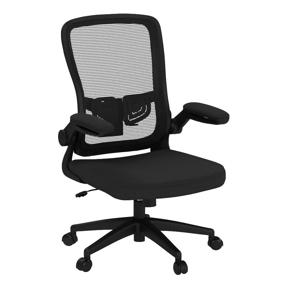 FelixKing Office Chair, Ergonomic Desk Chair with Adjustable Height and Lumbar Support Swivel Lumbar Support Desk Computer Chair with Flip up Armrests for Conference Room (Black) : Home & Kitchen