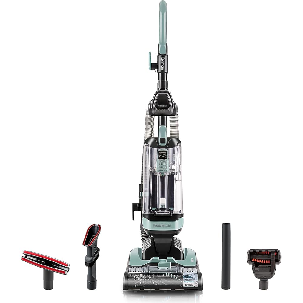 - Kenmore DU1275 Bagless Upright Vacuum Lightweight Carpet Cleaner with 4 Height Adjustment, Hair Eliminator brushroll, Pet HandiMate & 2 Cleaning Tools
