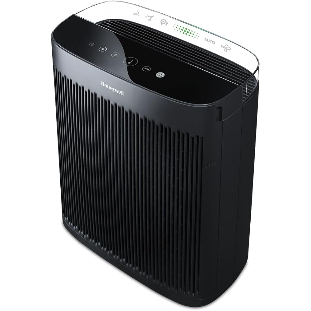 Honeywell HEPA Air Purifier for Home, 2423 Ft² Rooms in 1 hour, Air Quality Monitor, Auto Mode, Reduces Allergens, Dust, Pollen, Pet Dander, Odors, All Smoke Types, Black, HPA5300B : Home & Kitchen