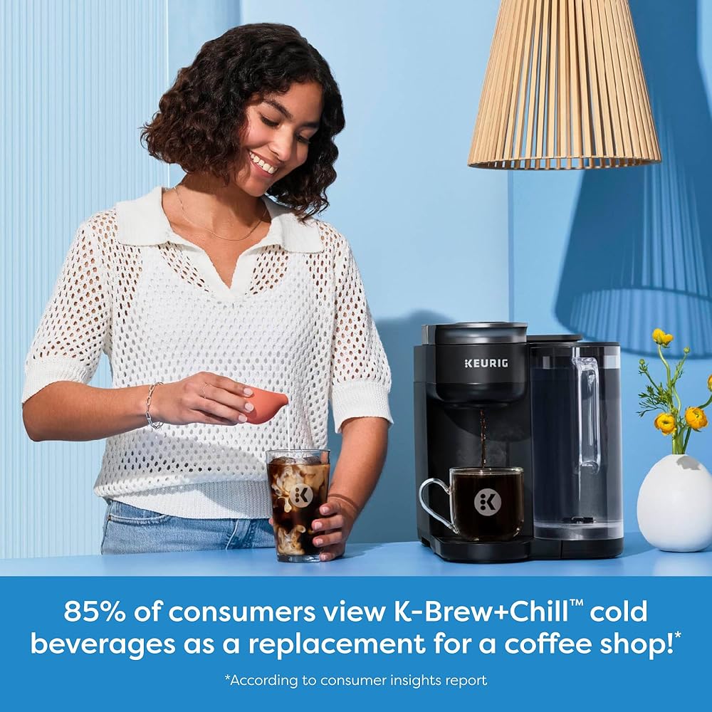 Keurig K-Brew+Chill Iced or Hot Single-Serve K-Cup Coffee Maker with MultiStream and QuickChill Technology, 70oz. Removable Reservoir: Home & Kitchen