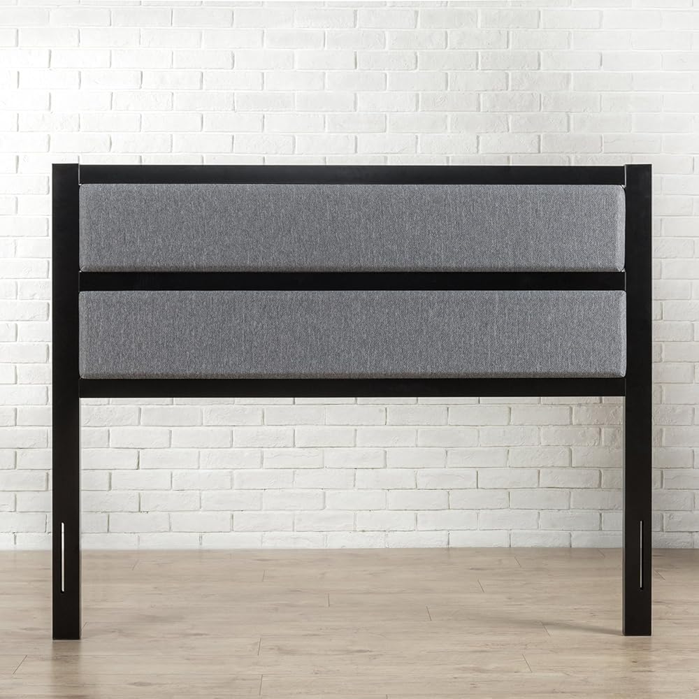 - ZINUS Jessica Upholstered Metal Headboard, Easy Assembly, Queen, Grey