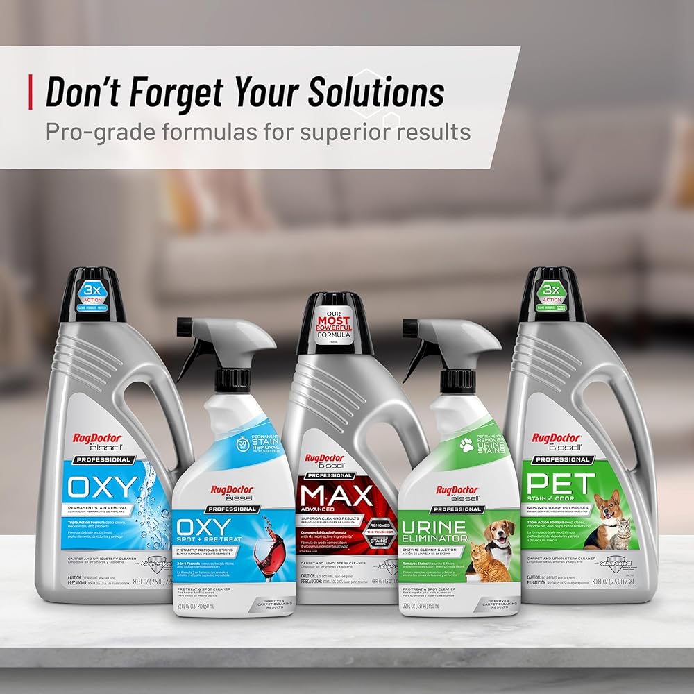 - Rug Doctor Pet TruDeep Carpet Cleaner, Pet Upholstery Tool, Best-In-Class Suction Power, Dual Brush Cross-Action Technology for One-Pass Cleaning