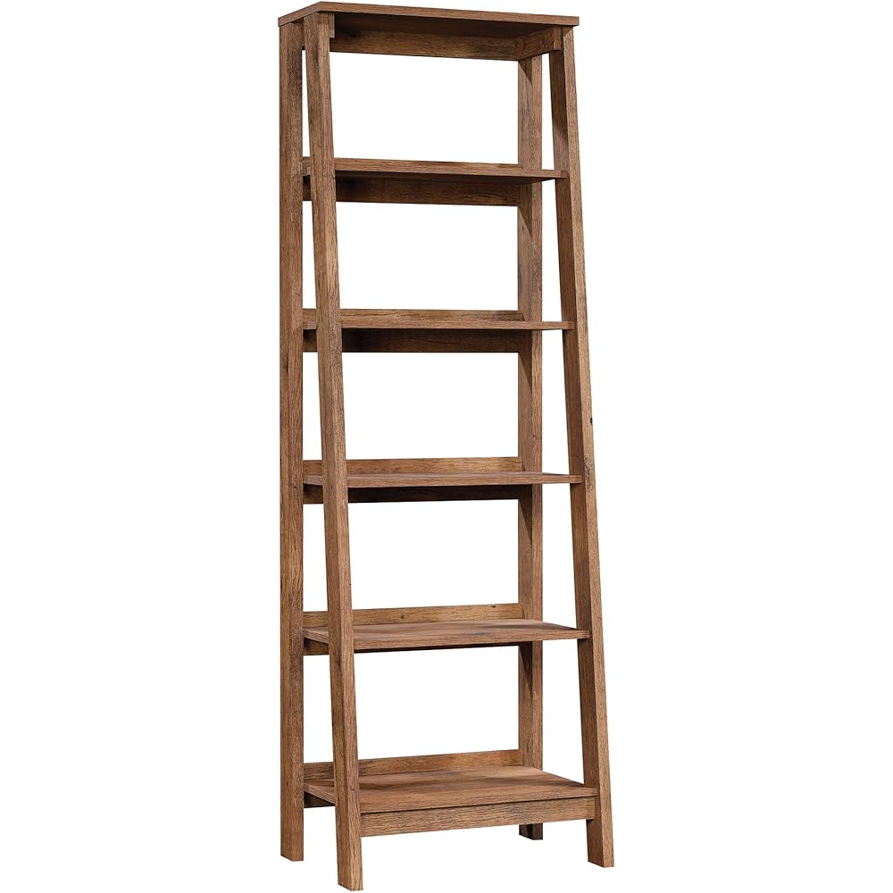 Sauder Trestle 5-Shelf Bookcase/ Book Shelf, Vintage Oak finish : Home & Kitchen