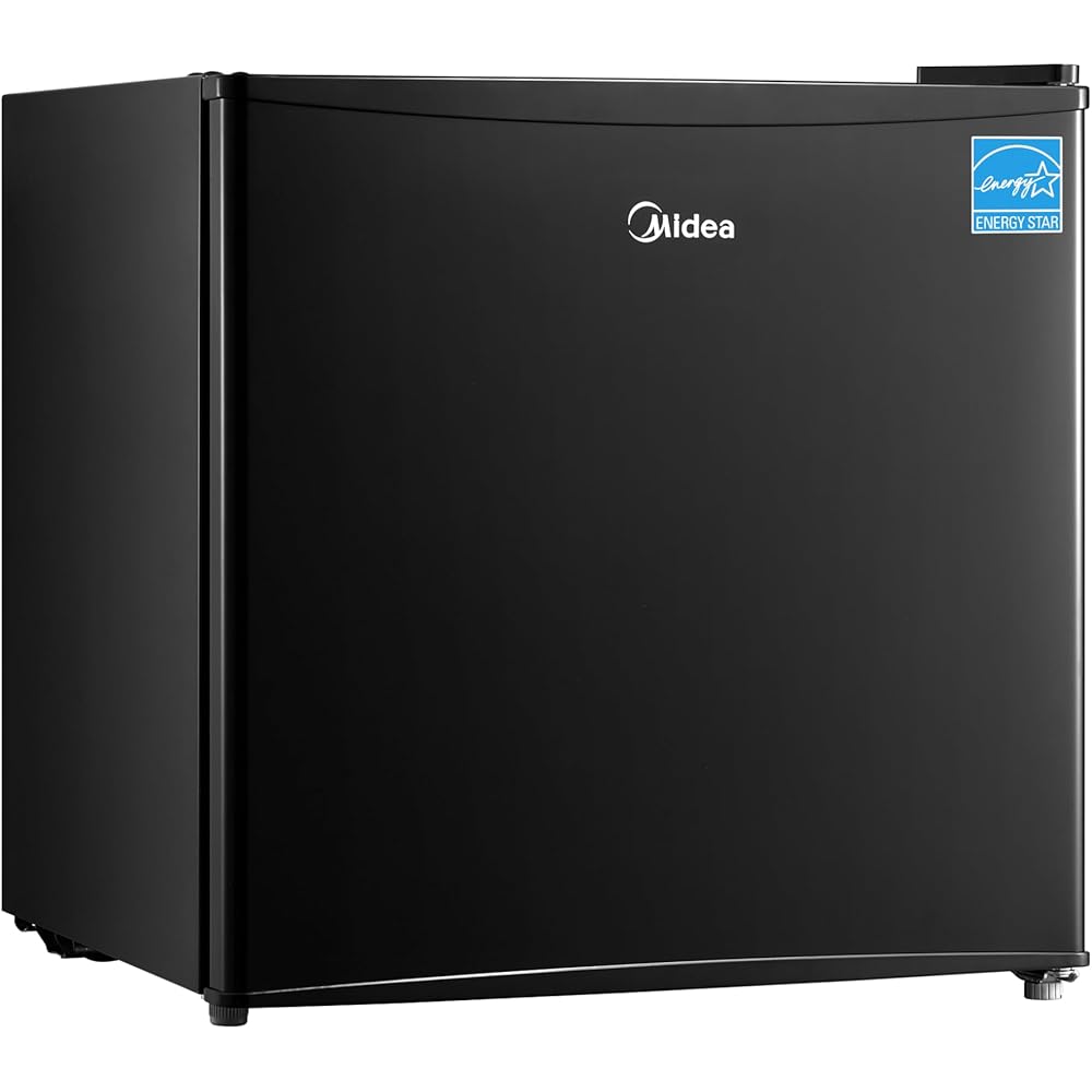 Midea WHS-65LB1 Compact Single Reversible Door Refrigerator, 1.6 Cubic Feet(0.045 Cubic Meter), Black : Home & Kitchen