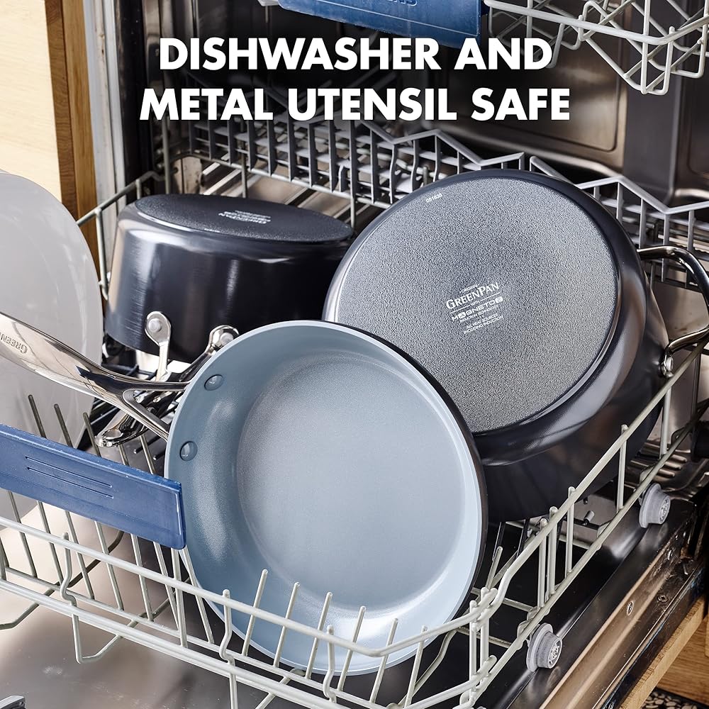 GreenPan Valencia Pro Hard Anodized Healthy Ceramic Nonstick 4.5QT Saute Pan Jumbo Cooker with Lid, PFAS-Free, Induction, Dishwasher Safe, Oven Safe, Gray: Home & Kitchen