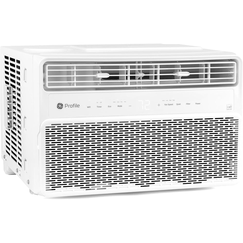 GE PROFILE PWDV14WWF 14,000 BTU Inverter Window Air Conditioner Unit Energy Efficient AC Cooling up to 700 sq ft, Ultra Quiet, Smart Home Capable, Includes Remote and Install Kit, White : Home & Kitchen