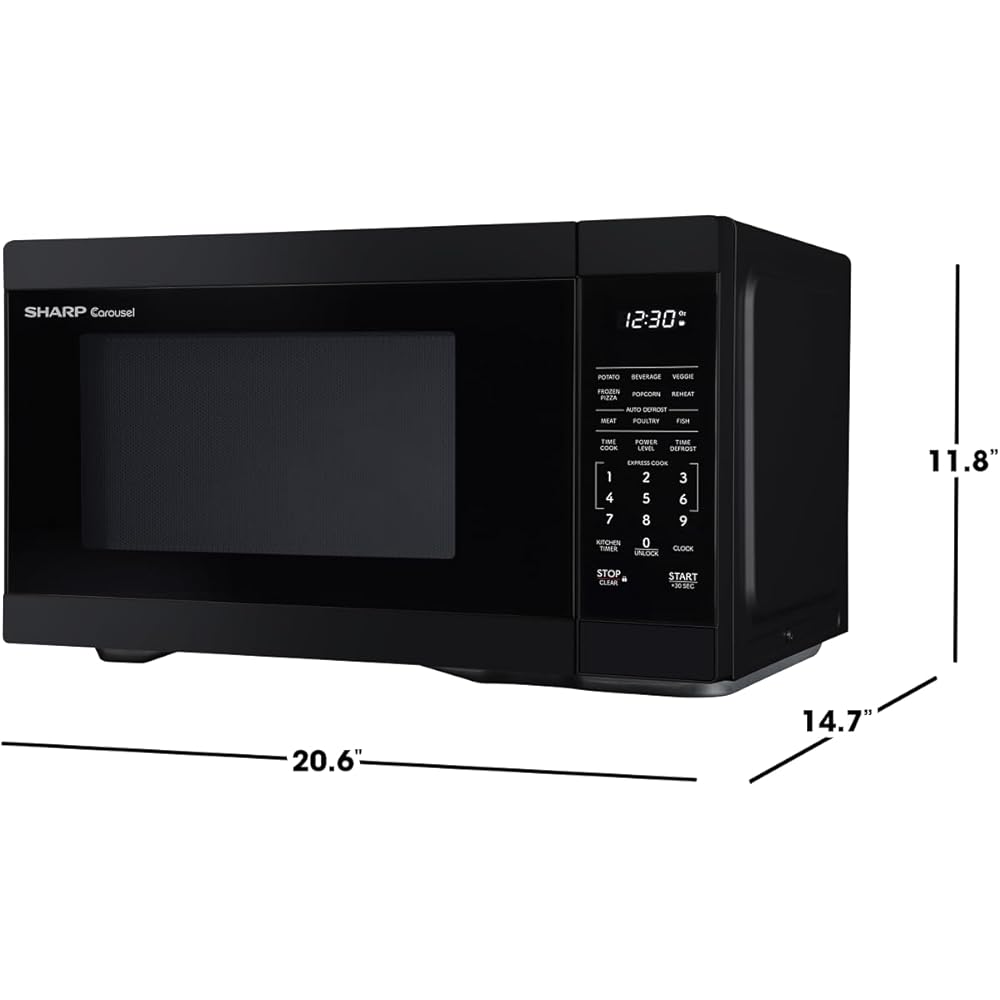 SHARP Countertop Microwave Oven with Removable 12.4