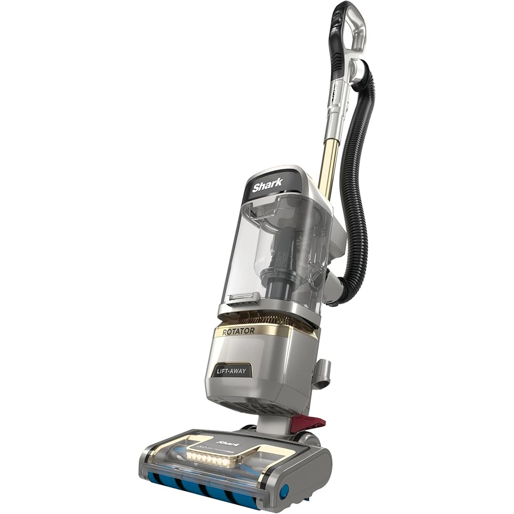 - Shark | Upright Vacuum Cleaner for Home | Rotator Lift-Away | No Hair Wrap | HEPA Filter | Lightweight Bagless Vacuum for Pet Hair | LED Headlights For Carpets & Hardwood Floors | Silver | LA502