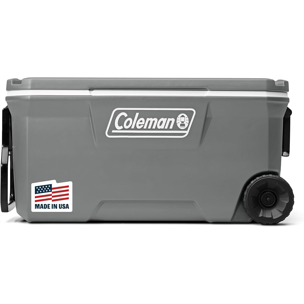 : Coleman Classic Series Insulated Portable Rolling Cooler with Wheels, Leak-Resistant Outdoor Hard Cooler Keeps Ice up to 5 Days, 100-Quart : Sports & Outdoors