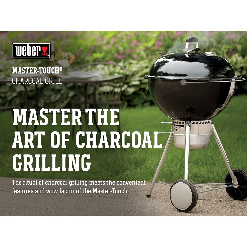 : Weber Master-Touch Charcoal Grill for Outdoor Cooking and Barbecue, 22-Inch, Black : Patio, Lawn & Garden