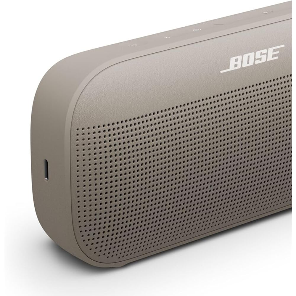 Bose SoundLink Flex Portable Bluetooth Speaker (2nd Gen), Portable Outdoor Speaker with Hi-Fi Audio, Up to 12 Hours Battery Life, Waterproof and Dustproof, Sandstone : Electronics