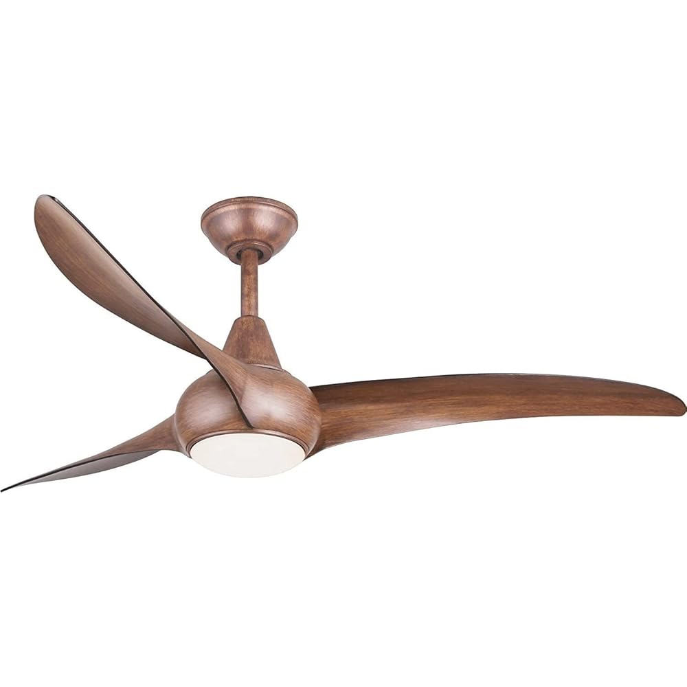 MINKA-AIRE F844-DK Light Wave 52 Inch Ceiling Fan with LED Light Kit, Brown Distressed Koa Finish -