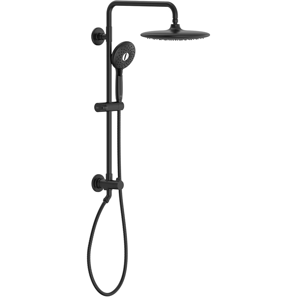 American Standard 1029072430 Spectra Versa 24-Inch 4-Function Retrofit Shower System with Rain Showerhead, 1.8 GPM, Matte Black -