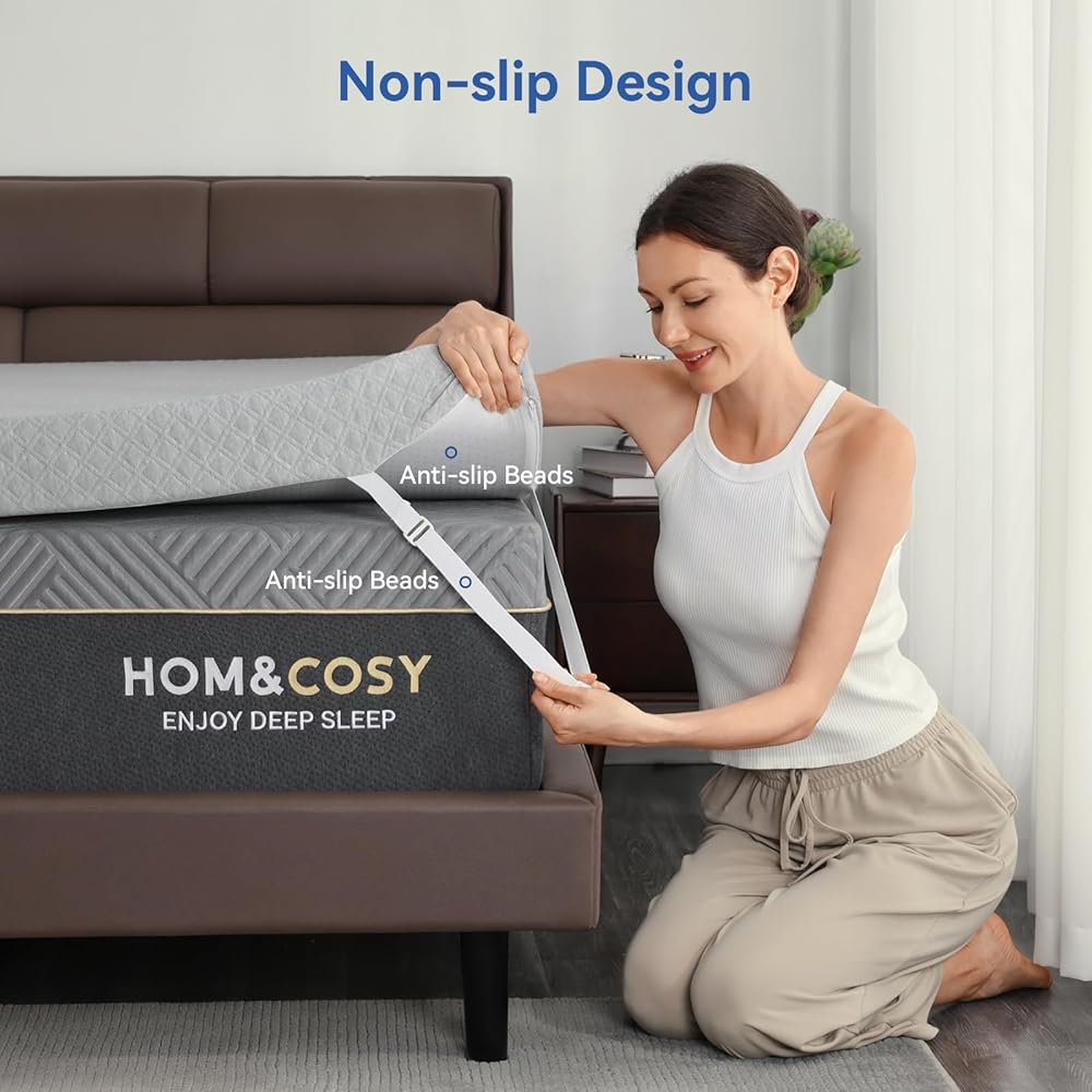Extra Firm Mattress Topper Full, 4 Inch Memory Foam Mattress Topper Cooling Gel Bamboo Charcoal Bed Topper for Pain Relief, High Density Firm Mattress Pad with Removable Cover, CertiPUR-US Certified : Home & Kitchen