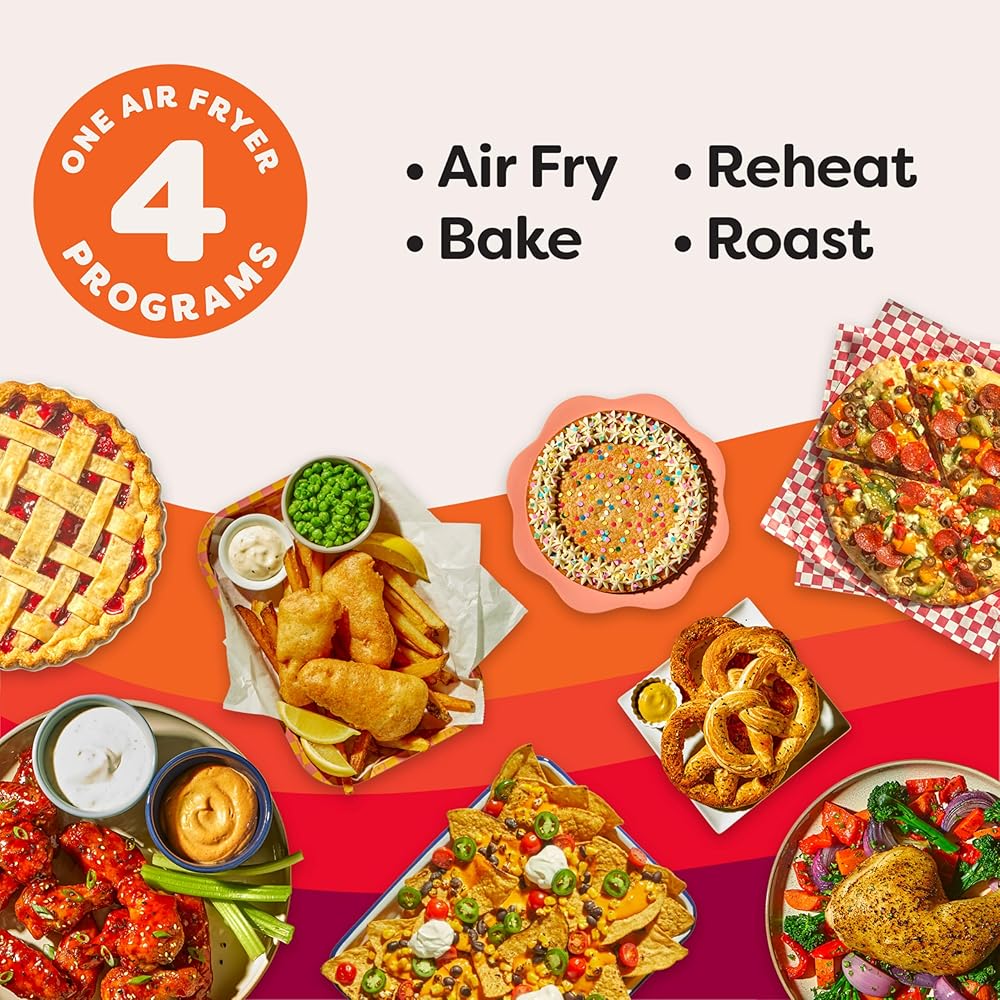 Instant Pot Vortex 6QT XL Air Fryer, 4-in-1 Functions that Crisps, Roasts, Reheats, Bakes for Quick Easy Meals, 100+ In-App Recipes, is Dishwasher-Safe, from the Makers of Instant Pot, Black : Home & Kitchen