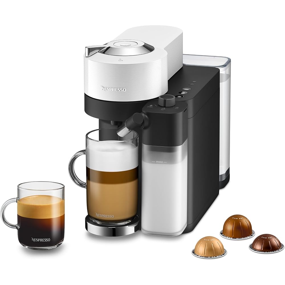 Nespresso Vertuo Lattissima Coffee & Espresso Maker by De'Longhi, Matte White and Glossy: Home & Kitchen