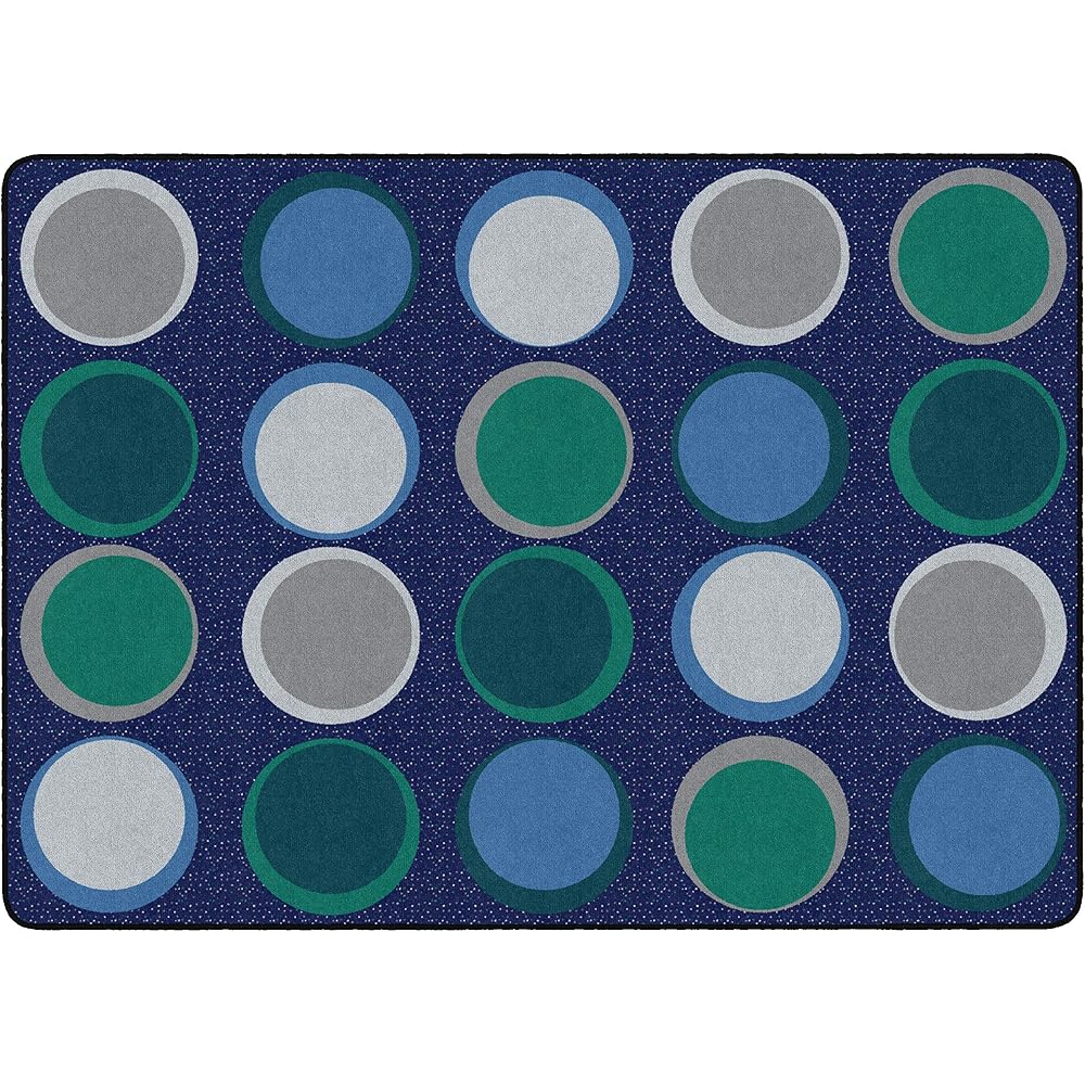 Flagship Carpets Sitting Spots Seating Rectangle Area Rug for Children's Classroom or Kids Playroom, and Home Learning Carpet, Seats 20, 6' x 8'4