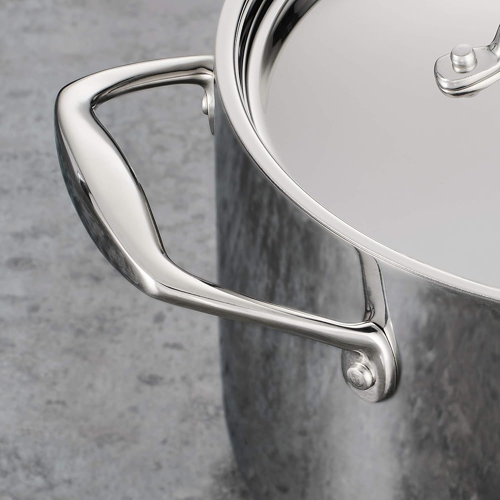 Tramontina Signature Tri-Ply Clad Stainless Steel 12-Piece Cookware Set with Lids, Pots and Pans Kitchen Set, Induction-Ready, Dishwasher-Safe, NSF-Certified, Made in Brazil: Home & Kitchen