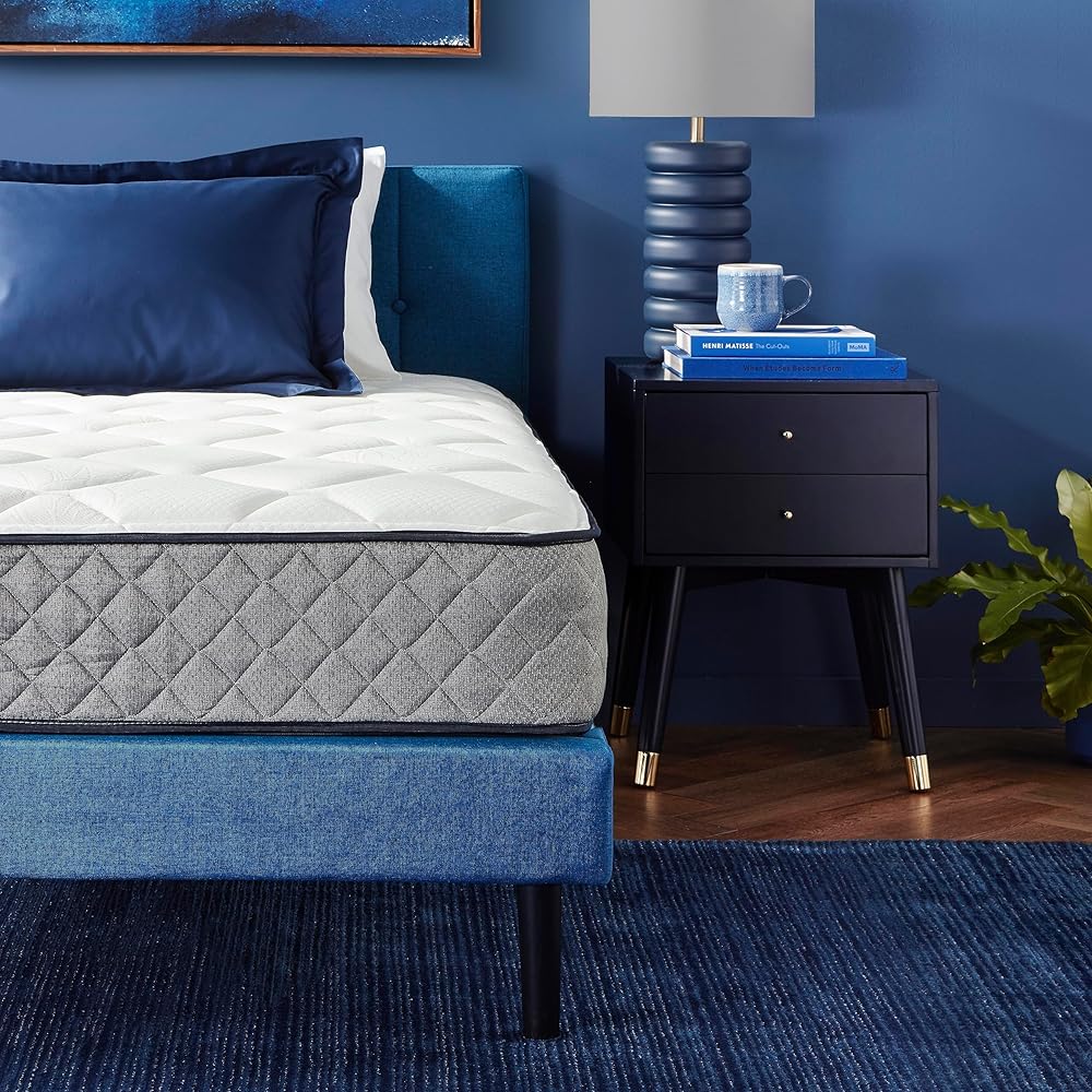 Amazon Basics Memory Foam Mattress, Twin Size Mattress, Hybrid, 10-Inch, Medium Feel, Motion Isolation Springs, White/Gray : Home & Kitchen