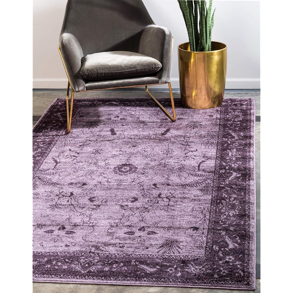 Unique Loom La Jolla Collection Farmhouse, Contemporary, Botanical, Traditional, Vintage Area Rug, 6' 1