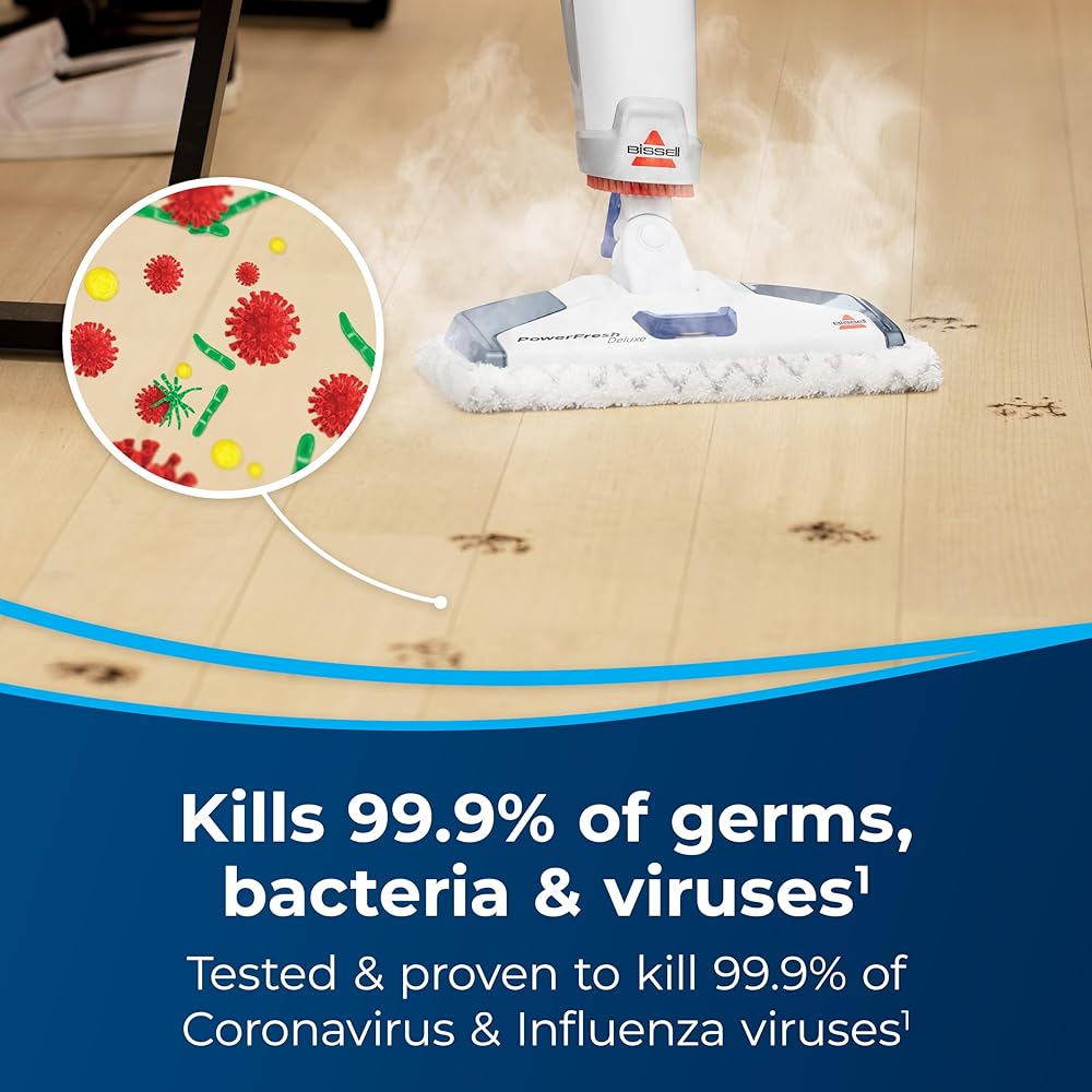 - Bissell Steam Mop, Steamer, Tile, Hard Wood Floor Cleaner, 1806, Sapphire Powerfresh Deluxe