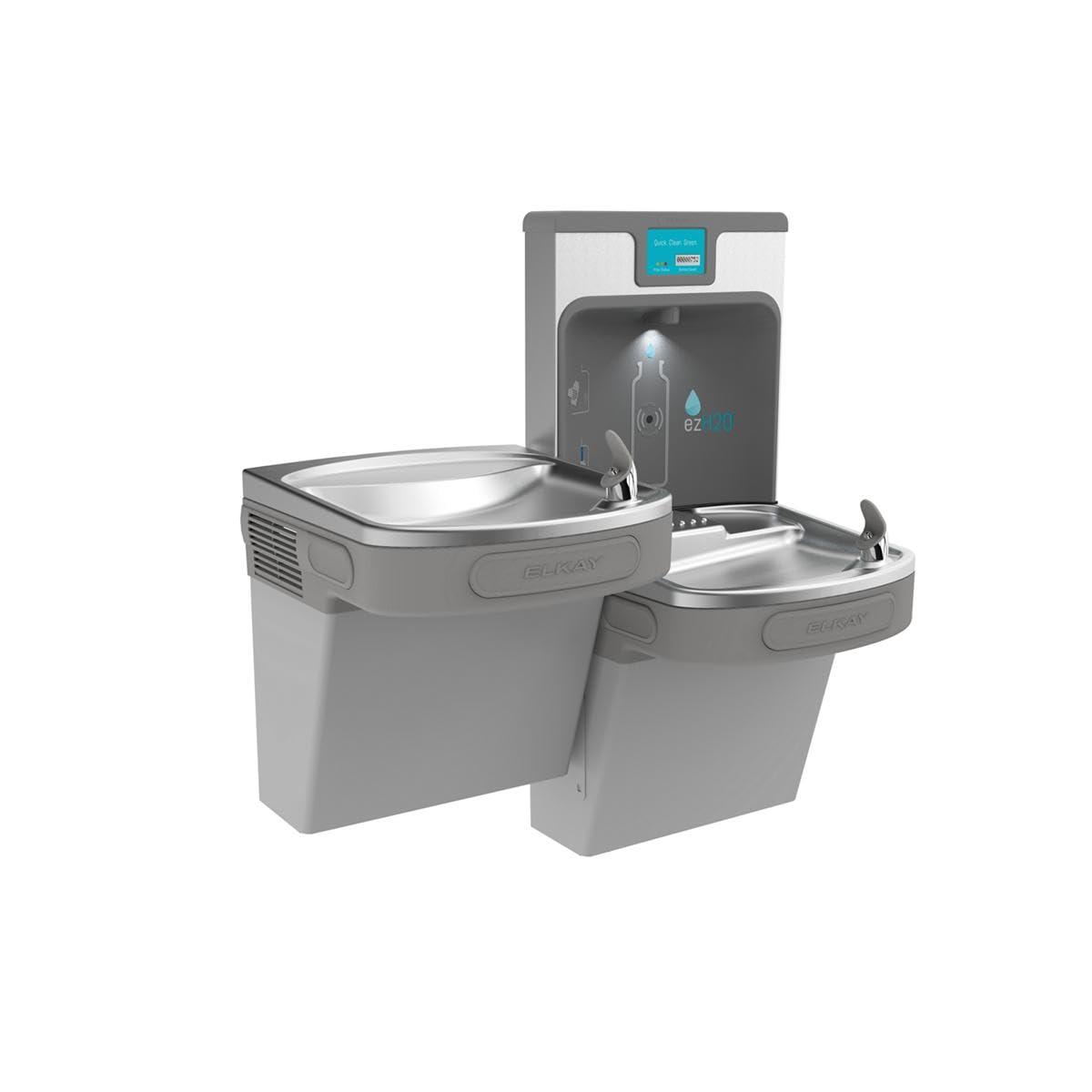 Elkay LZSTL8WSLP Enhanced Bottle Filler & Bi-Level ADA Cooler Refrigerated Light Gray Granite High Capacity Lead Drop Down Wrapper : Home & Kitchen