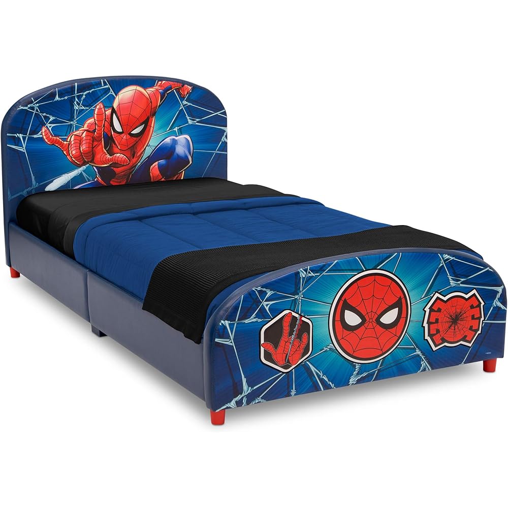 Delta Children Upholstered Twin Bed, Marvel Spider Man : Home & Kitchen