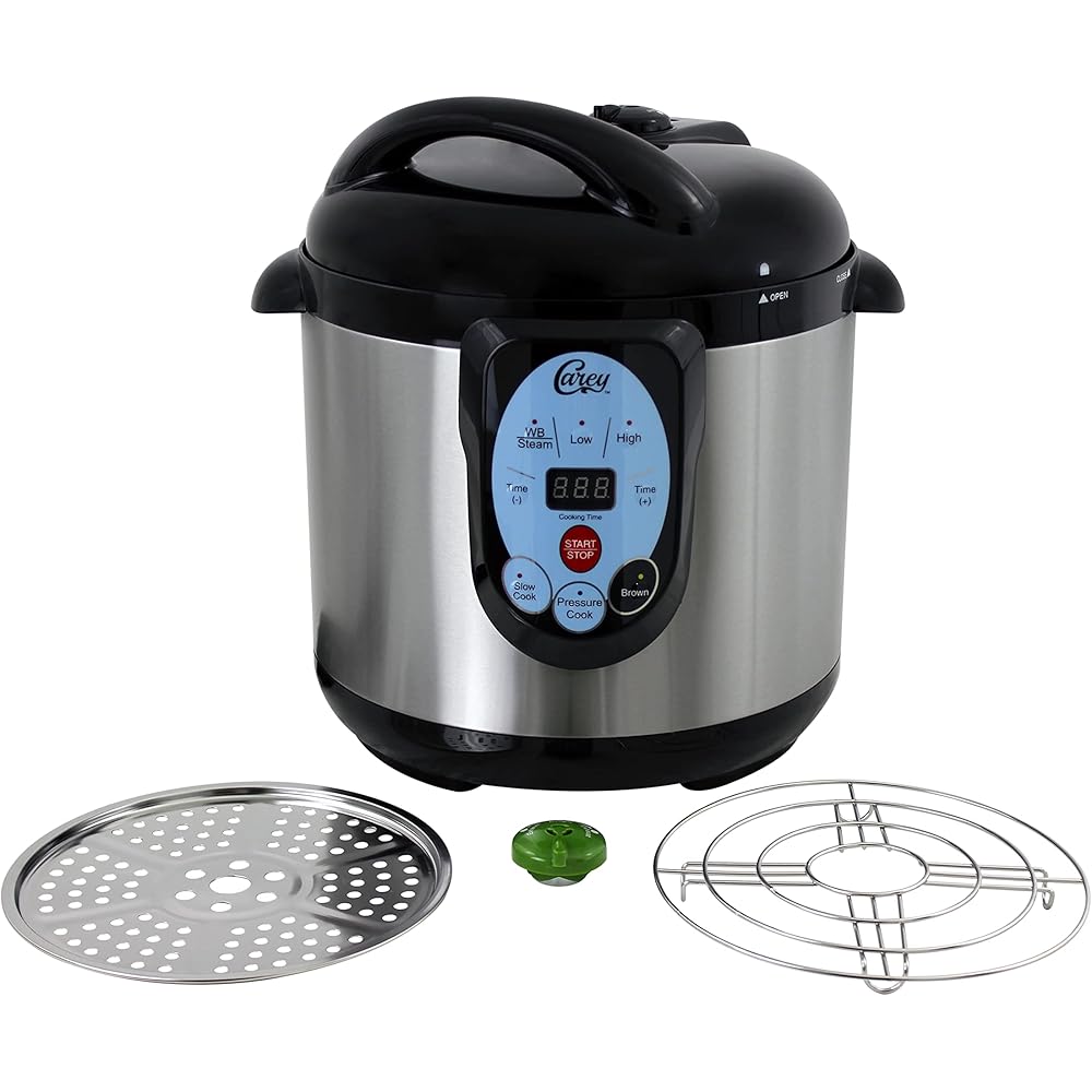 CAREY DPC-9SS Smart Electric Pressure Cooker and Canner, Stainless Steel, 9.5 Qt: Home & Kitchen