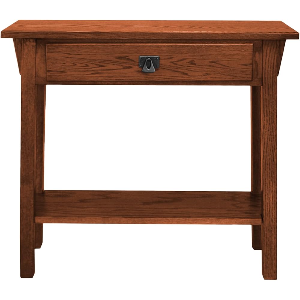 Leick Home Mission Console Table, Solid Wood, 1 Storage Drawer, Bottom Display Shelf, Narrow Depth, Easy-Assembly, For Living Room/Hallway, Russet, 30.0 in. L x 10.0 in W x 28.0 in. H, 9057-RS : Home & Kitchen