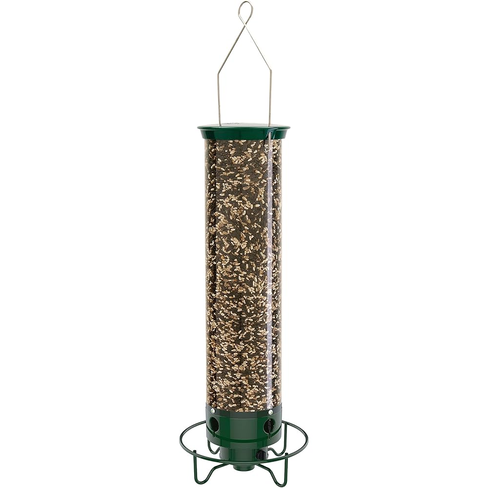 Droll Yankees Squirrel Proof Bird Feeders for Outdoors - Flipper, Collapsible Perches, 5-Pound Seed Capacity, Blue : Pet Supplies