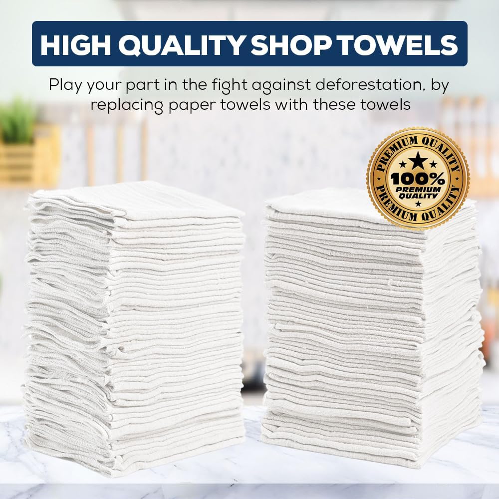 Simpli-Magic 79170 Shop Towels, White, 500 Pack : Health & Household