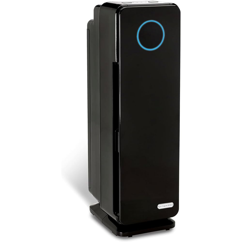 GermGuardian 5-In-1 HEPA Air Purifier for Home, Pet Air Purifier with HEPA Air Filter & UV-C Light, AC4300BPTCA, 743 Sq. Ft., 22'' Tower, Black : Home & Kitchen