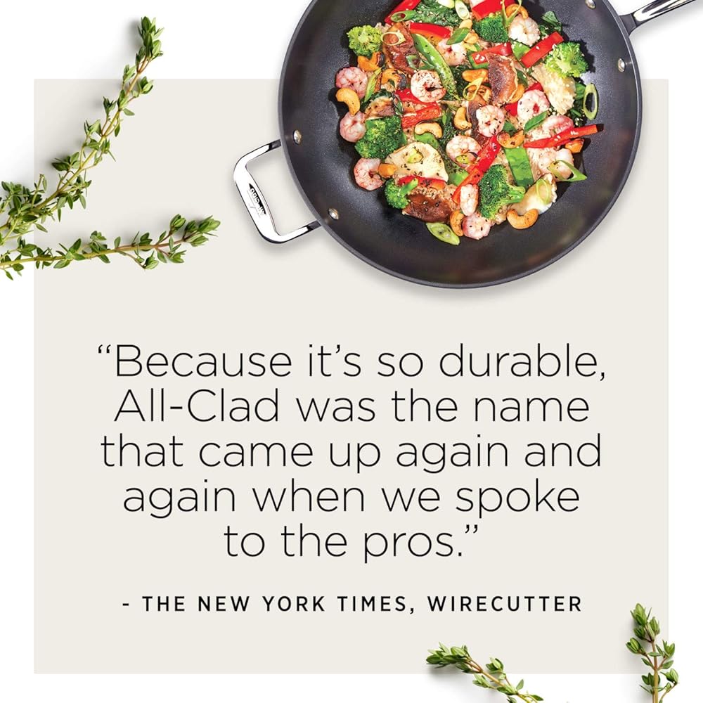 All-Clad HA1 Hard Anodized Nonstick Stockpot 4 Quart Induction Oven Broiler Safe 500F, Lid Safe 350F Pots and Pans, Cookware Black: Home & Kitchen