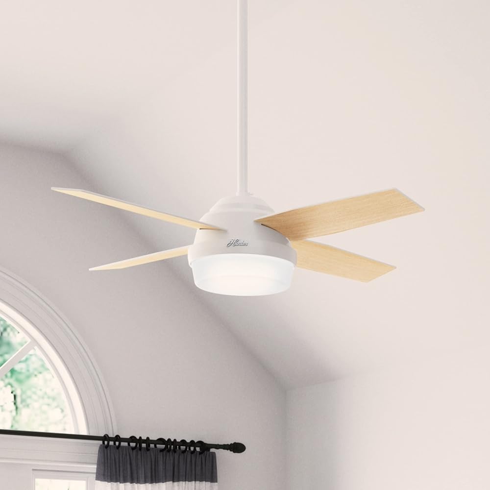 Hunter 59246 Dempsey Ceiling Fan 44 inches Fresh White -