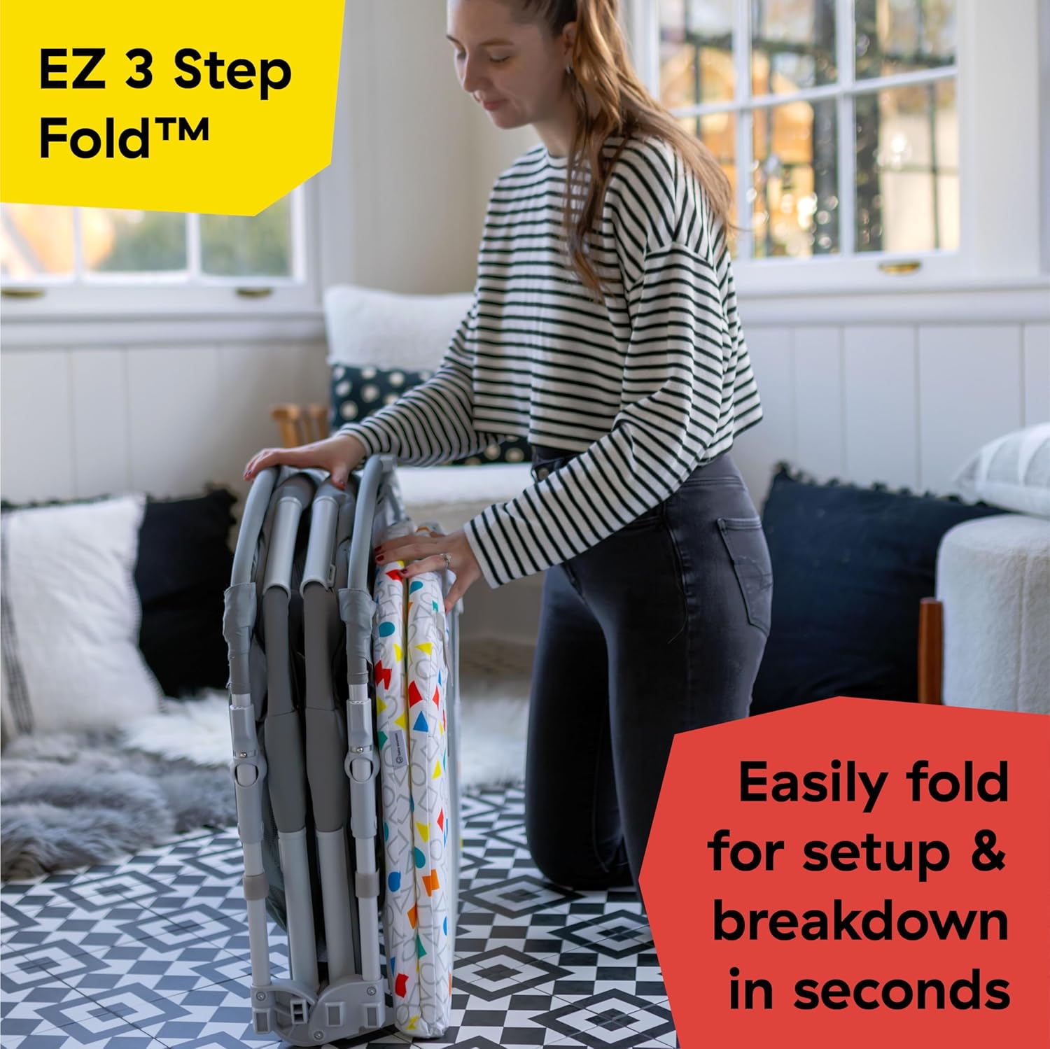 : Baby Einstein Kick & Snooze 3-in-1 Foldable Playard, Bassinet and Musical Play Gym, Includes Fitted Sheet, 3-Step Easy Fold, Piano Toy with 25+ Minutes of Music, Grows with Baby, Ages 0 Months and Up : Baby
