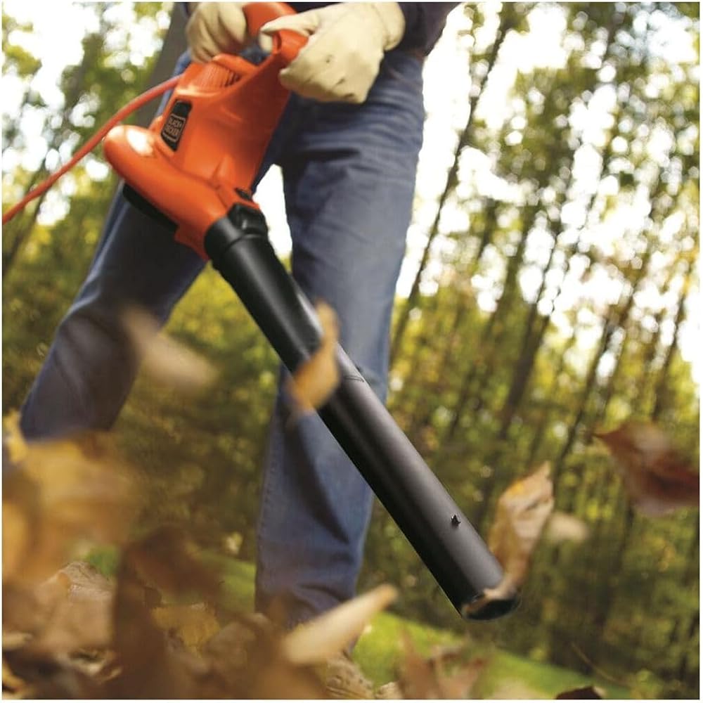 BLACK+DECKER Leaf Blower, Vacuum and Leaf Mulcher 3-in-1, Electric Blowers for lawn Care, 12 Amp, 250 MPH, 400 CFM (BV6000) : Patio, Lawn & Garden